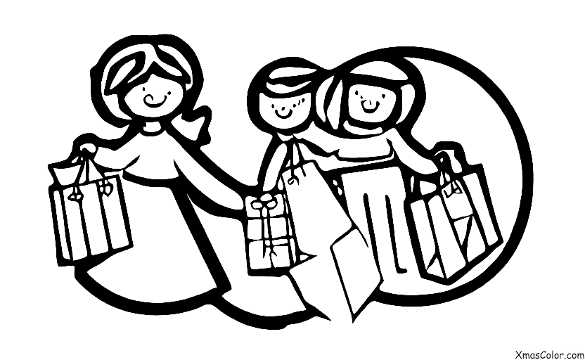 Noël / Achats de Noël: Un couple de faire du shopping pour chacun autre