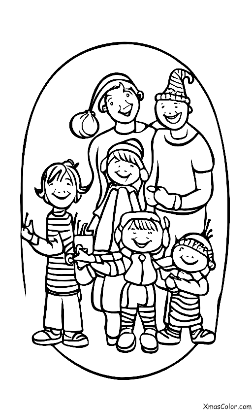 Noël / Achats de Noël: Une famille qui fait les achats de Noël