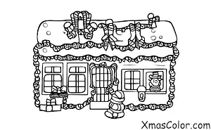 Noël / Achats de Noël: Une maison décorée