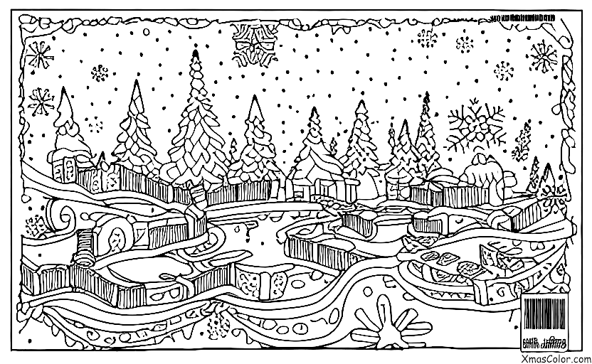Noël / Activités de Noël en plein air: Patinage sur un bassin gelé