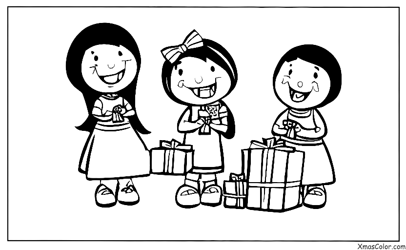 Noël / Amis: 2 amis ouvrent des cadeaux