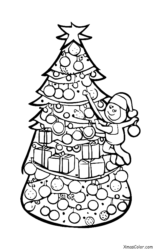 Noël / Amis: Rassemblement d'amis de Noël autour du sapin