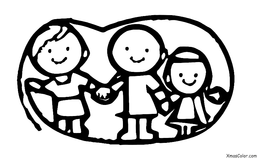 Noël / Amour: Un garçon et une fille tenant des mains