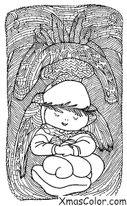 Noël / Anges de neige: Ange de neige avec un chapeau