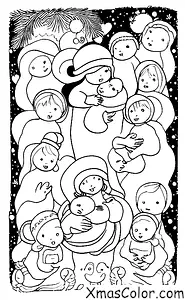 Noël / Anges de neige: Un ange de neige et un bébé