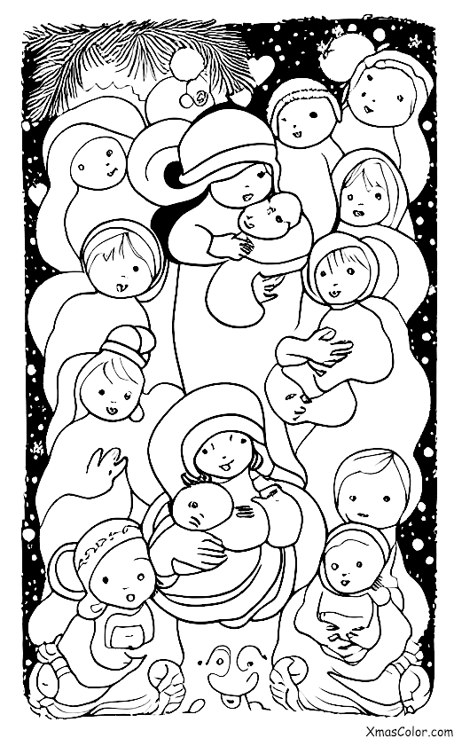 Noël / Anges de neige: Un ange de neige et un bébé