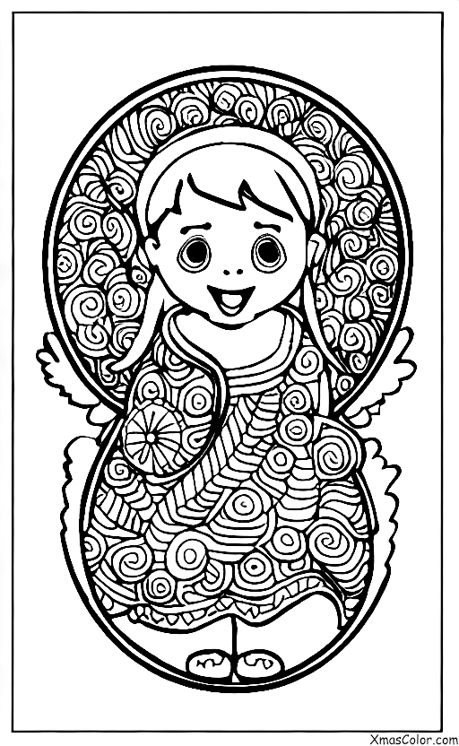 Noël / Anges de neige: Une petite fille qui fait une ange de neige