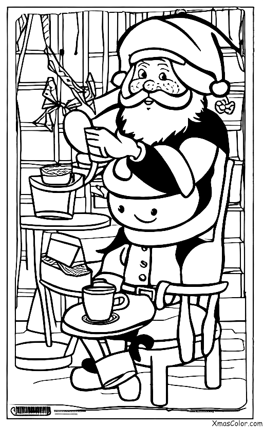 Noël / Atelier de Père Noël: Papa Noël se repose
