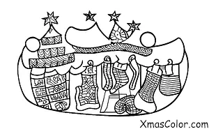Noël / Bas de Noël: Arbre de Noël