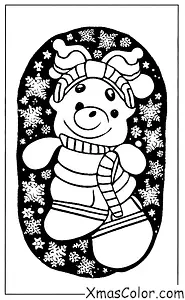 Noël / Bas de Noël: Bas de Noël avec un renne