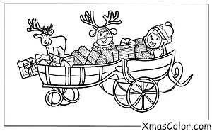 Noël / Bas de Noël: Traîneau