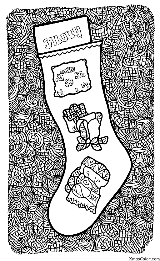 Noël / Bas de Noël: une chaussette personnalisée