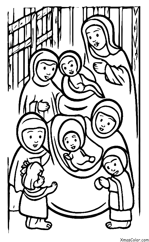 Noël / Bébé Jésus: L'enfant Jésus avec ses parents dans la grotte