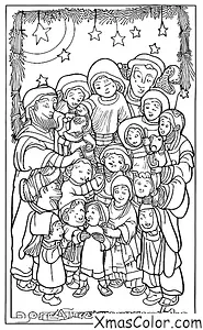 Noël / Bébé Jésus: Les bergers venus voir le berceau de Jésus