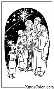 Noël / Bébé Jésus: Les bergers visitant Jésus Bébé dans la grange
