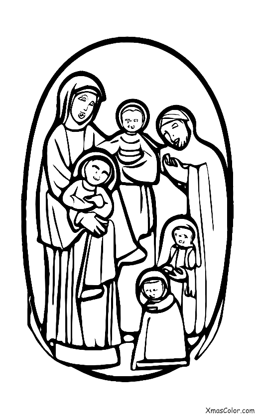 Noël / Bébé Jésus: Marie et Joseph avec l'enfant Jésus