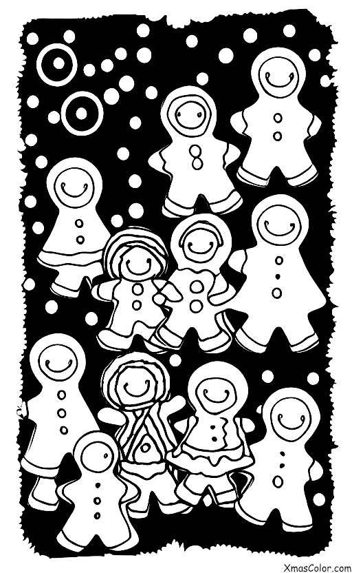 Noël / Biscuits au pain d'épices: Une famille de pain d'épice