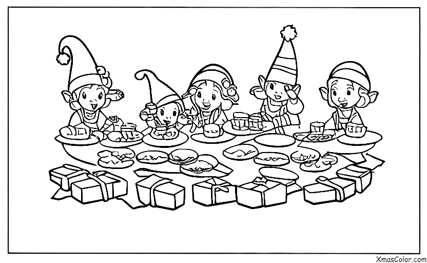 Noël / Biscuits de Noël: Les lutins mangent des biscuits