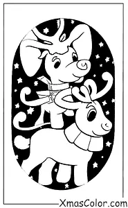 Noël / Blitzen: Blitzen et les autres rennes se préparent pour la veille de Noël