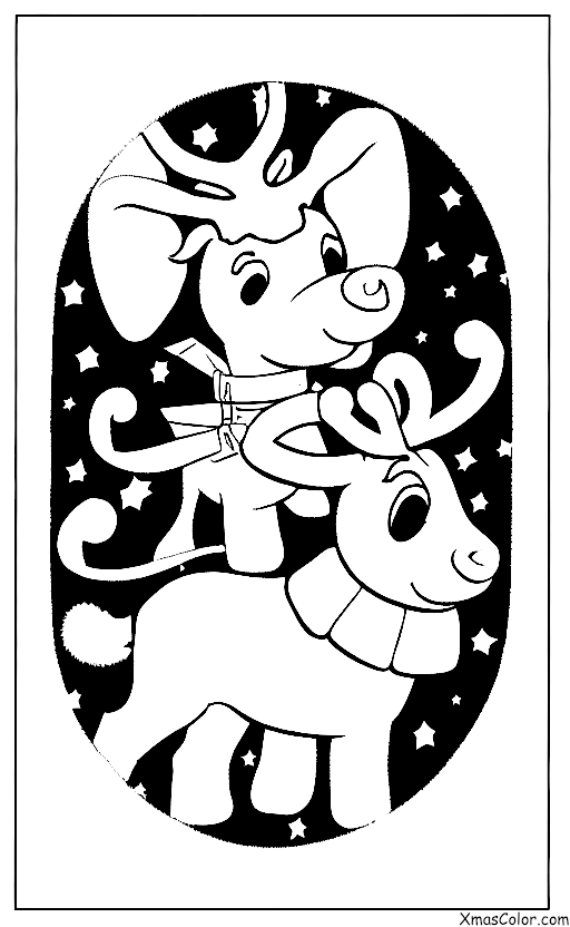 Noël / Blitzen: Blitzen et les autres rennes se préparent pour la veille de Noël