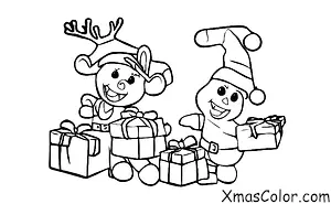 Noël / Blitzen: Blitzen livrant des cadeaux