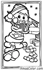 Noël / Blitzen: Blitzen manger des carottes