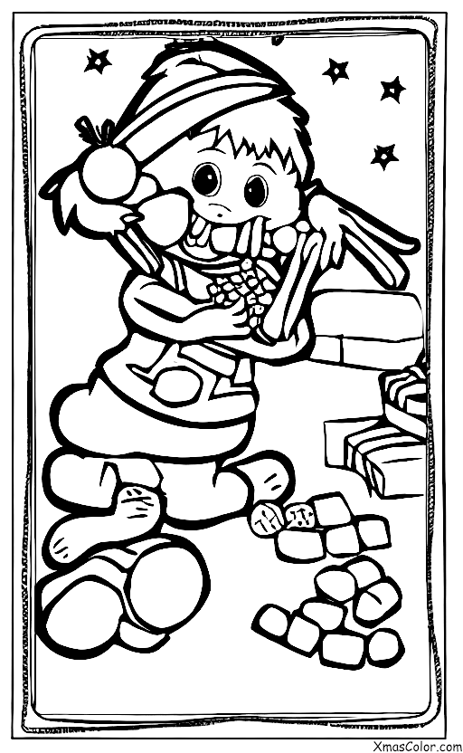 Noël / Blitzen: Blitzen manger des carottes