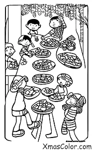 Noël / Bonbons: Enfants mangeant des bonbons