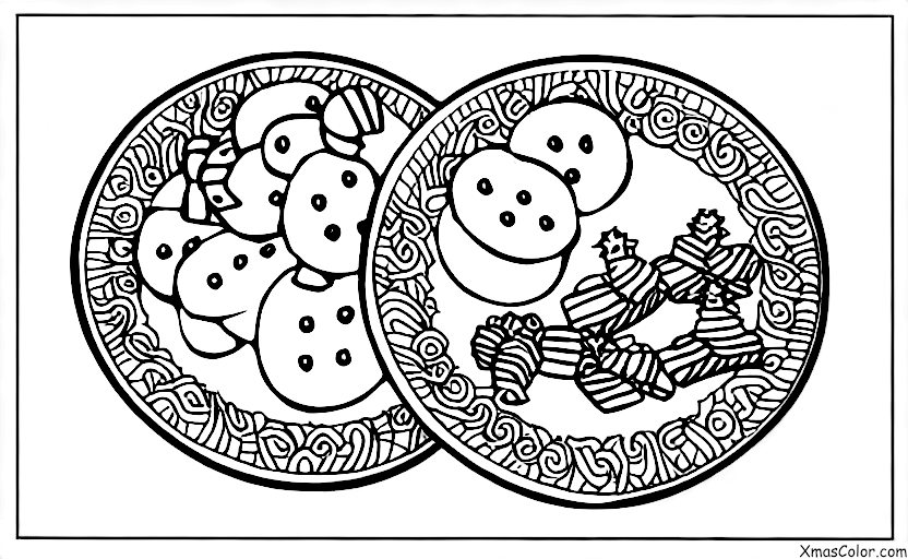 Noël / Bonbons: Une assiette de cookies