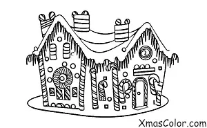 Noël / Bonbons: Une maison de pain d'épice en bonbons