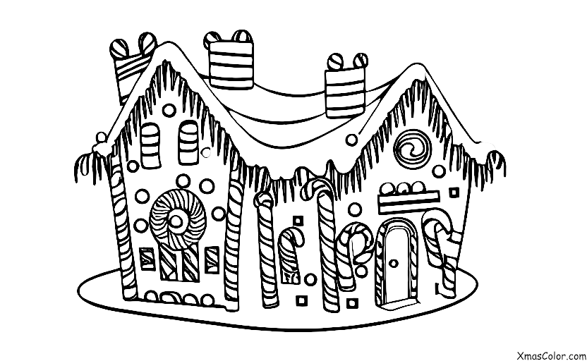 Noël / Bonbons: Une maison de pain d'épice en bonbons