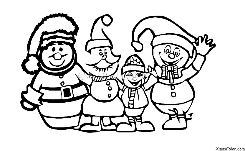 Noël / Bonhomme de neige pas gentil: Frosty avec Papa Noël