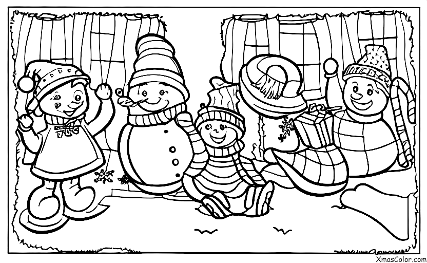 Noël / Bonhomme de neige pas gentil: Frosty le bonhomme de neige de toboggan