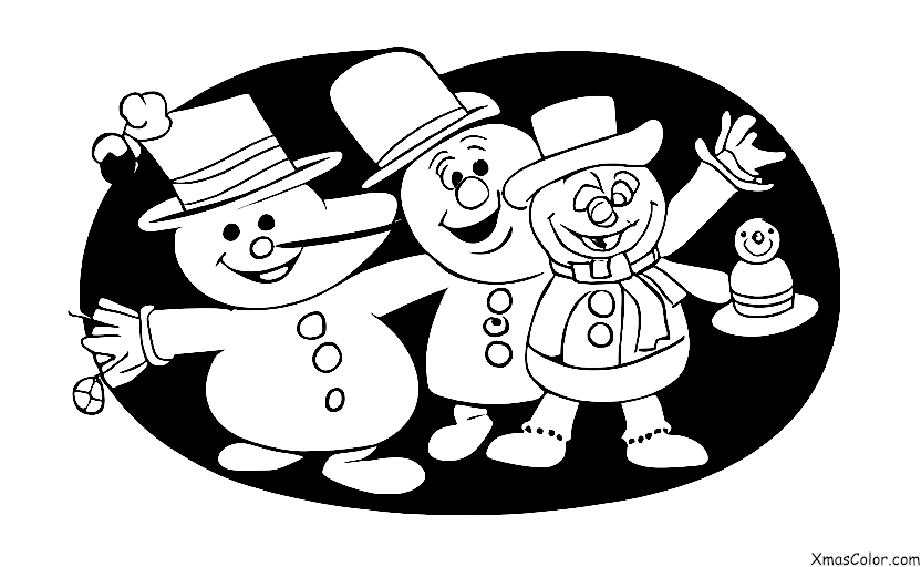 Noël / Bonhomme de neige pas gentil: Frosty le bonhomme de neige en construction par un groupe d'enfants