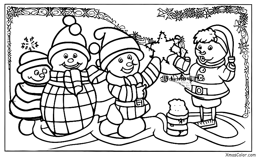 Noël / Bonhomme de neige pas gentil: Frosty le bonhomme de neige fabrique un ange de neige