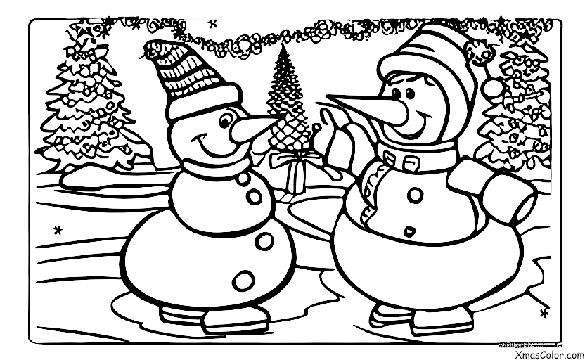 Noël / Bonhomme de neige pas gentil: Patinage sur glace de Frosty