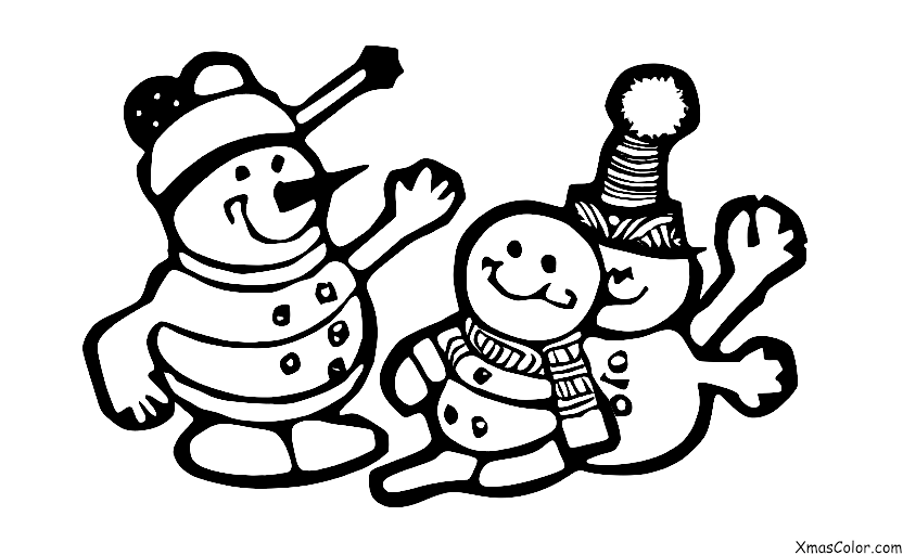 Noël / Bonhomme de neige: Bonhomme de neige dans la neige
