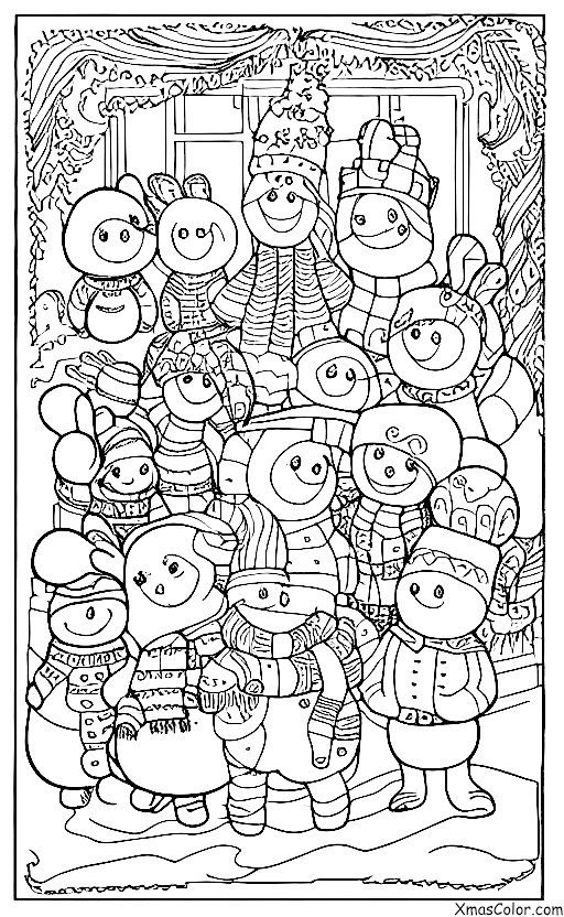 Noël / Bonhomme de neige: Bonhomme de neige et ses amis