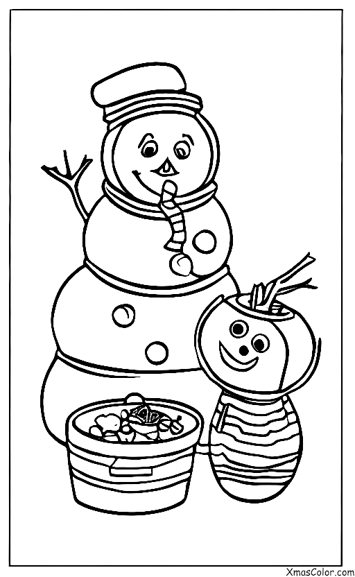 Noël / Bonhomme de neige: Le bonhomme de neige cuisine