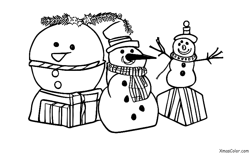 Noël / Bonhomme de neige: Le bonhomme de neige qui fond