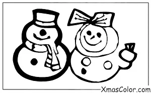 Noël / Boule de Noël: Bonhomme de neige au pudding