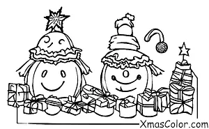 Noël / Boule de Noël: Boudin de Noël avec un message de Noël