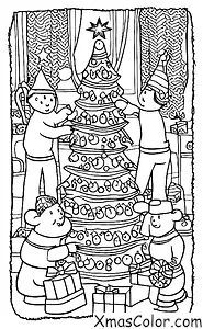 Noël / Bourdon: Bourdon enroulant des cadeaux