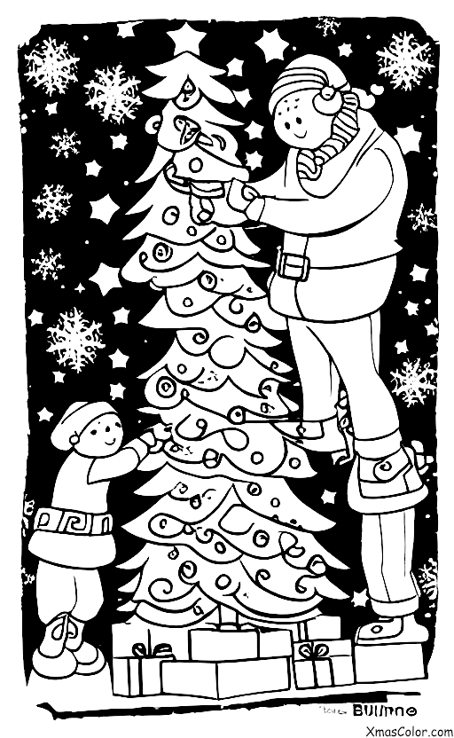 Noël / Bourdon: Essaim de guirlandes de Noël