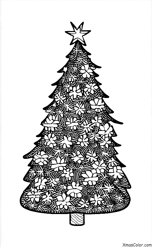 Noël / Bourdon: Les abeilles butinent un sapin de Noël
