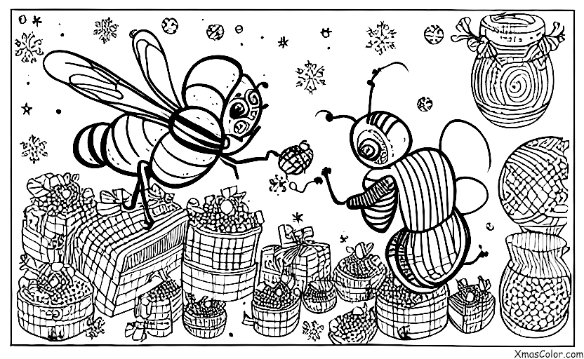 Noël / Bourdon: Un bourdon fabriquant du miel