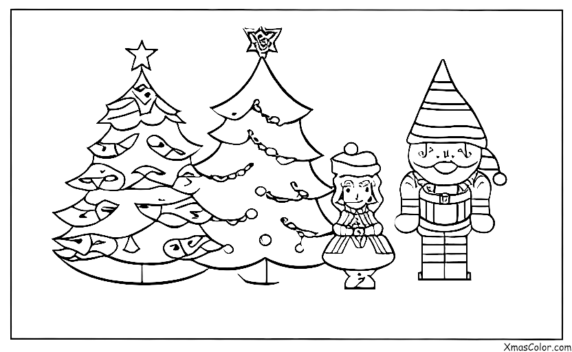 Noël / Casse-Noisette: L'arbre de Noël etla cheminée