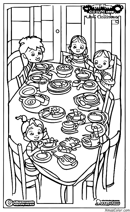 Noël / Ce que les gens font à Noël: Famille en train de préparer le repas de Noël