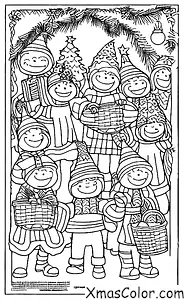 Noël / Chanteurs de Noël: Les cantiques des carolers de Noël vont de porte en porte
