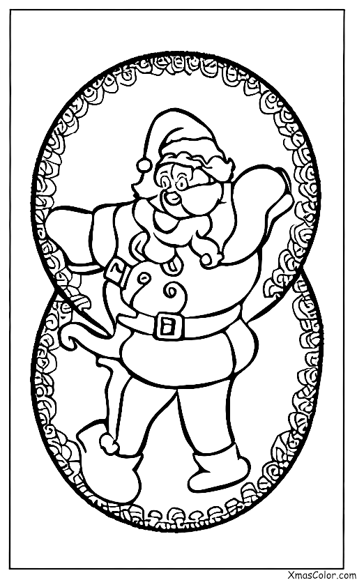 Noël / Chants de Noël: Chanteurs de Noël qui sérénadent le Père Noël